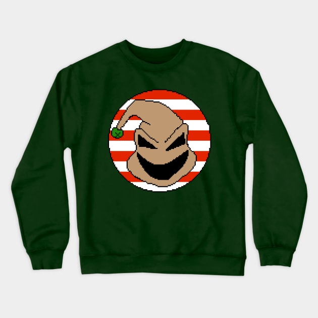 Pixelated Christmas Oogie Boogie Jingle Bells Crewneck Sweatshirt by pookiemccool